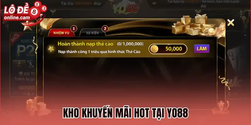 Yo88 - Bùng Nổ Thưởng Lớn Cùng Game Lô Đề Trực Tuyến 3 Kho khuyến mãi hot tại Yo88