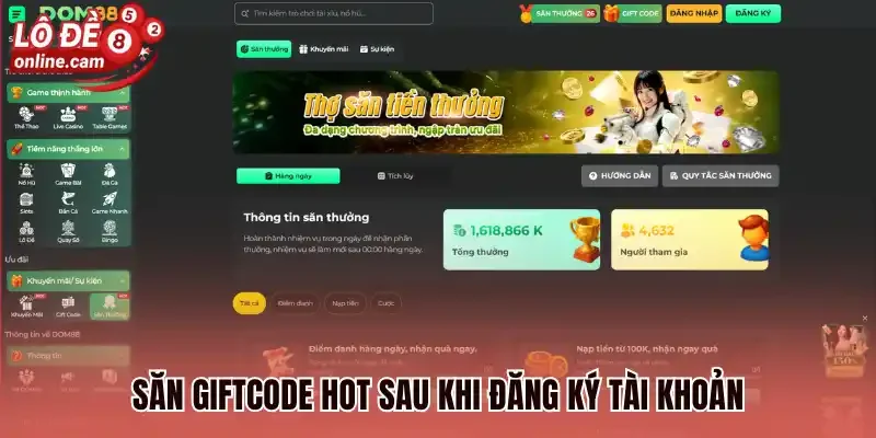 Dom88 - Bùng Nổ Ưu Đãi Nạp Đầu Đến 150% Tham Gia Chơi Lô Đề 3 Săn giftcode hot sau khi đăng ký tài khoản