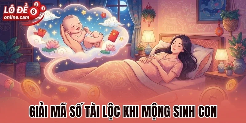 Giải mã số tài lộc khi mộng sinh con